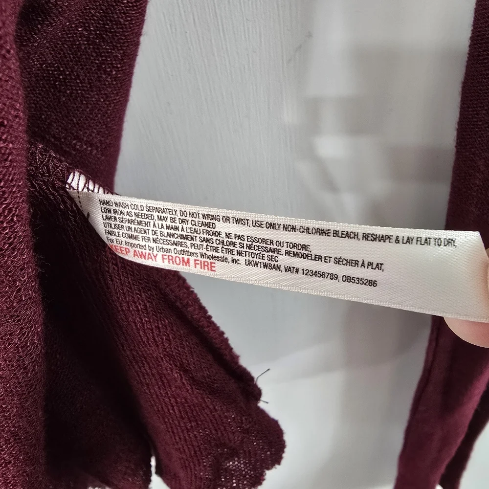 We The Intimately Free People Movement Bae Bae Layering Top NEW Burgundy Size S